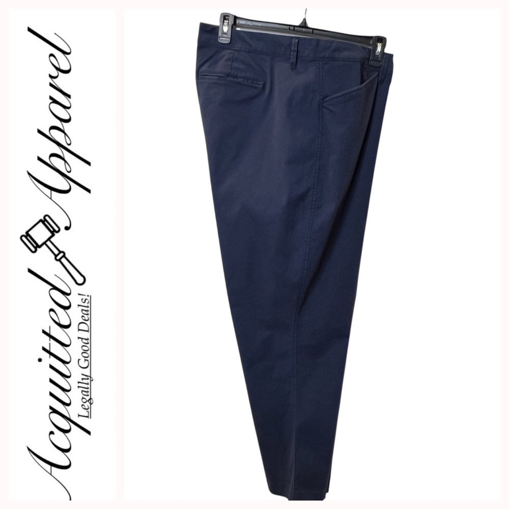 Old Navy Pixie Secret-Slim Pockets Dark Blue Khaki Pants Size 28 Plus Long